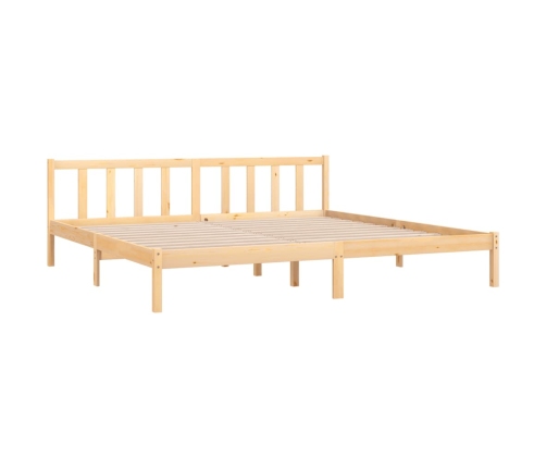 Estructura de cama madera maciza de pino 200x200 cm