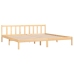 Estructura de cama madera maciza de pino 200x200 cm