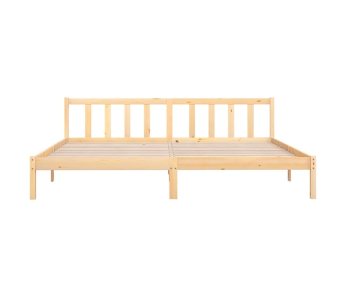 Estructura de cama madera maciza de pino 200x200 cm