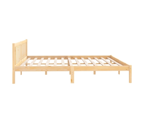 Estructura de cama madera maciza de pino 200x200 cm