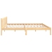 Estructura de cama madera maciza de pino 200x200 cm