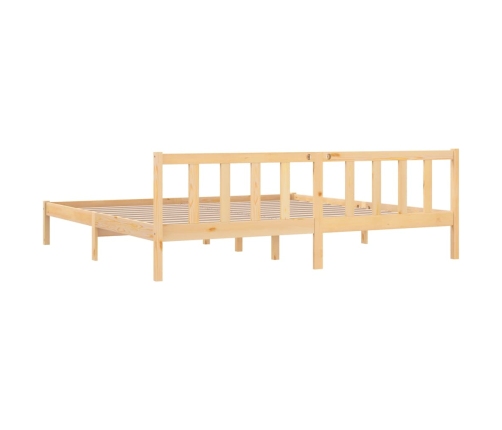 Estructura de cama madera maciza de pino 200x200 cm