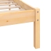 Estructura de cama madera maciza de pino 200x200 cm