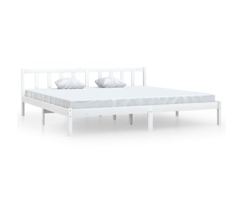 vidaXL Estructura de cama de madera maciza de pino blanca 200x200 cm