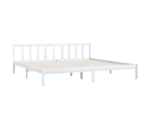 vidaXL Estructura de cama de madera maciza de pino blanca 200x200 cm