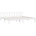 vidaXL Estructura de cama de madera maciza de pino blanca 200x200 cm