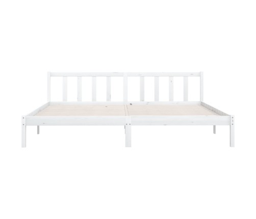 vidaXL Estructura de cama de madera maciza de pino blanca 200x200 cm