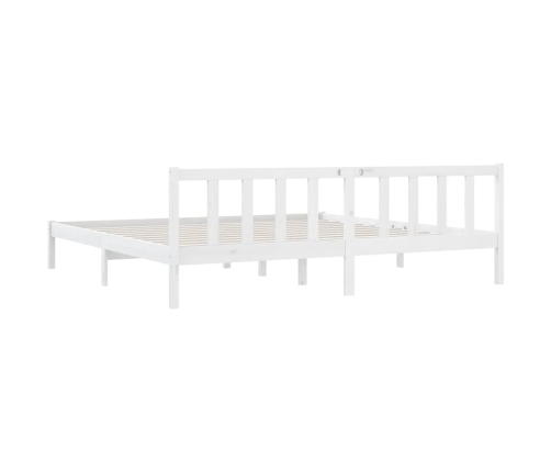 vidaXL Estructura de cama de madera maciza de pino blanca 200x200 cm