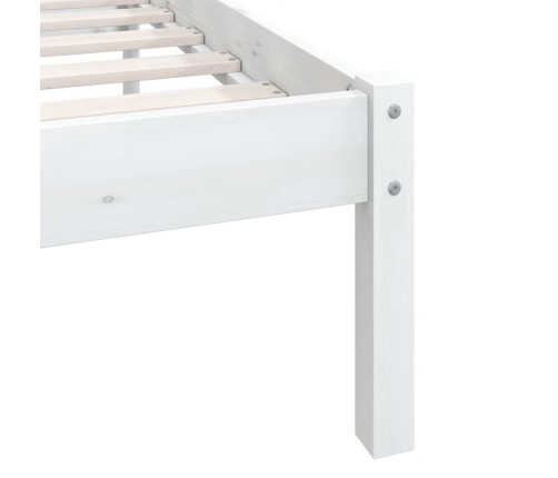 vidaXL Estructura de cama de madera maciza de pino blanca 200x200 cm