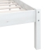 vidaXL Estructura de cama de madera maciza de pino blanca 200x200 cm