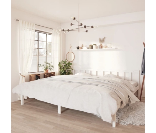 vidaXL Estructura de cama de madera maciza de pino blanca 200x200 cm