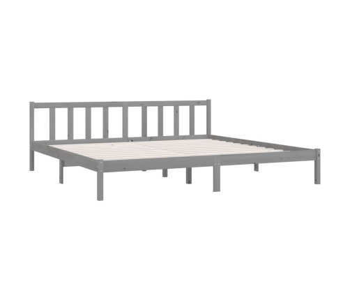 Estructura de cama sin colchón madera maciza gris 200x200 cm