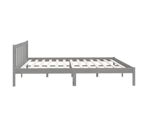 Estructura de cama sin colchón madera maciza gris 200x200 cm