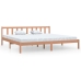 Estructura de cama madera maciza pino marrón miel 200x200 cm