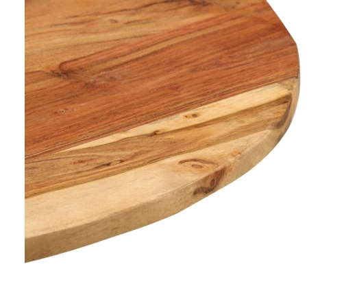 Mesa auxiliar madera de acacia y hierro fundido 60x(42-62) cm