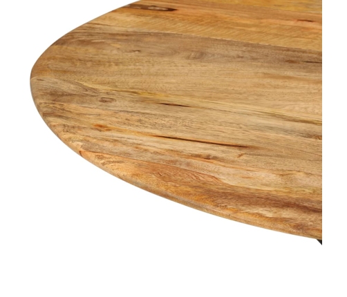 Mesa de comedor madera maciza de mango y acero 110x78 cm