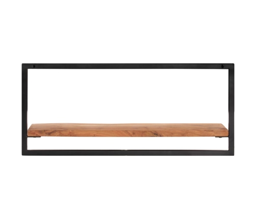 vidaXL Estantes de pared 2 unidades madera maciza acacia 80x25x35 cm