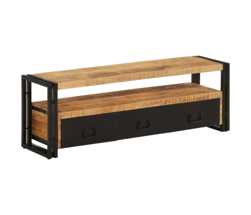 Mueble de TV madera maciza de mango 120x30x40 cm