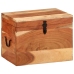 Caja de almacenaje madera maciza de acacia 39x28x31 cm