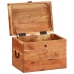 Caja de almacenaje madera maciza de acacia 39x28x31 cm