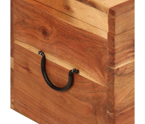 Caja de almacenaje madera maciza de acacia 39x28x31 cm