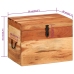 Caja de almacenaje madera maciza de acacia 39x28x31 cm