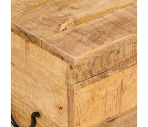 Caja de almacenaje madera maciza de mango 39x28x31 cm