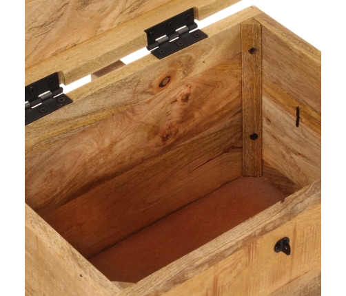 Caja de almacenaje madera maciza de mango 39x28x31 cm