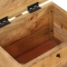 Caja de almacenaje madera maciza de mango 39x28x31 cm