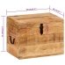 Caja de almacenaje madera maciza de mango 39x28x31 cm