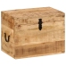 Caja de almacenaje madera maciza de mango 39x28x31 cm