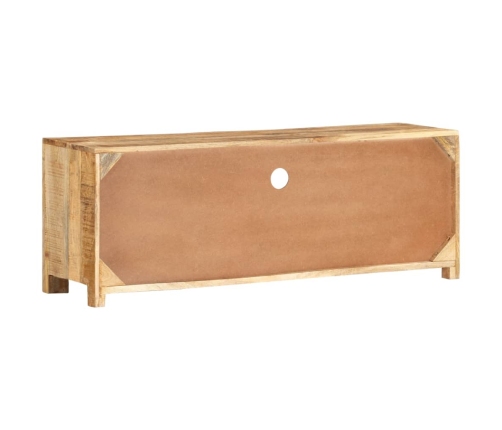 Mueble para TV de madera maciza de mango rugosa 110x30x40 cm