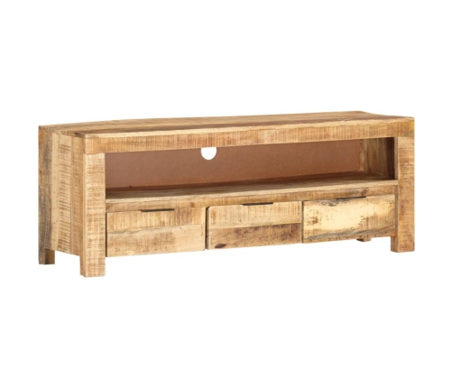 Mueble para TV de madera maciza de mango rugosa 110x30x40 cm