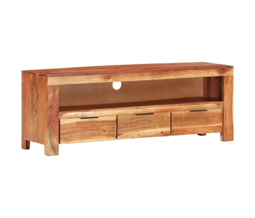 Mueble de TV de madera maciza de acacia 110x30x40 cm