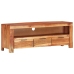 Mueble de TV de madera maciza de acacia 110x30x40 cm