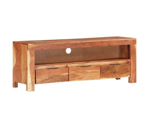 Mueble de TV de madera maciza de acacia 110x30x40 cm