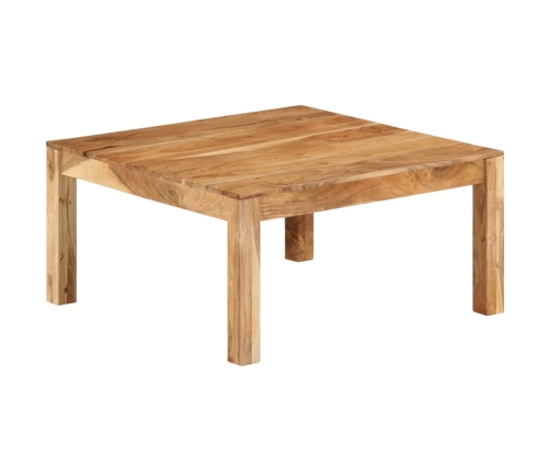 Mesa de centro de madera maciza de acacia 80x80x40 cm