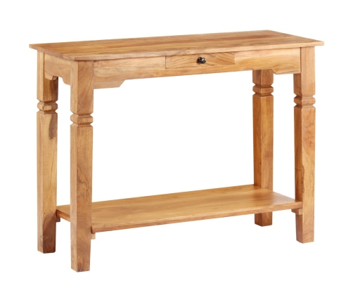 Mesa consola de madera maciza de acacia 100x40x76 cm