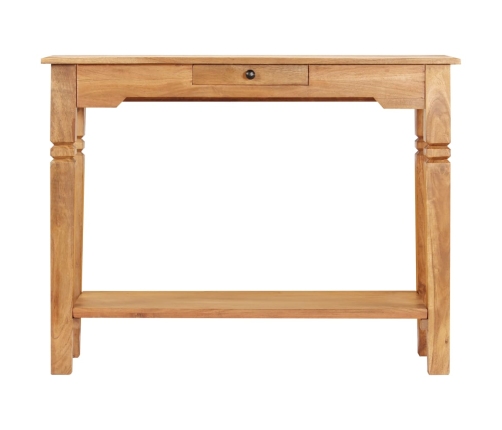 Mesa consola de madera maciza de acacia 100x40x76 cm