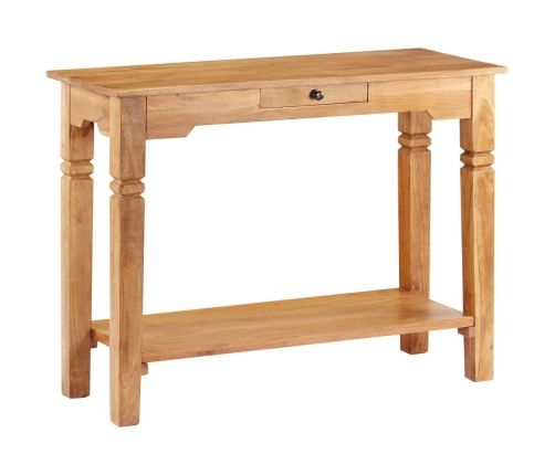 Mesa consola de madera maciza de acacia 100x40x76 cm