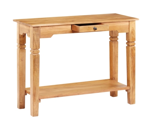 Mesa consola de madera maciza de acacia 100x40x76 cm