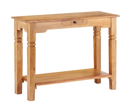 Mesa consola de madera maciza de acacia 100x40x76 cm