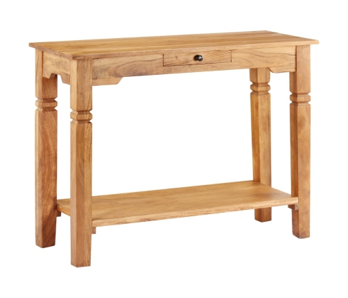 Mesa consola de madera maciza de acacia 100x40x76 cm