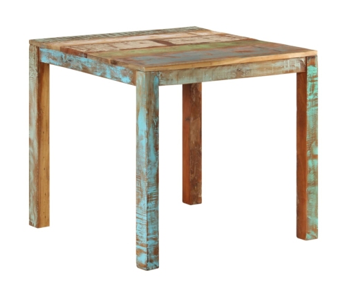 Mesa de comedor de madera maciza reciclada 82x80x76 cm