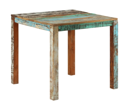 Mesa de comedor de madera maciza reciclada 82x80x76 cm