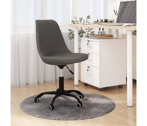 Silla de oficina giratoria tela gris oscuro