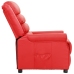 Sillón reclinable de cuero sintético rojo