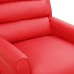 Sillón reclinable de cuero sintético rojo