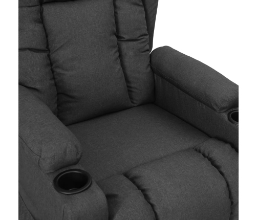 Sillón reclinable de tela gris oscuro