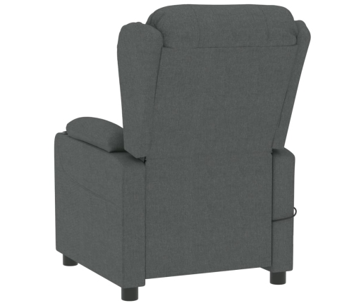 Sillón de masaje de tela gris oscuro